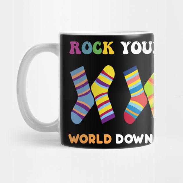 Rock Your Socks World Down Syndrome Da Cute 3-21 Trisomy 21 by DonVector